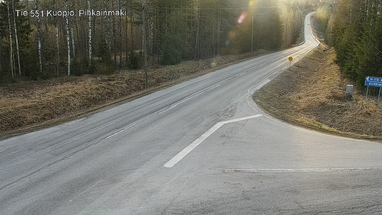 Kelikamerat Kuva Tie 551 Kuopio, Pihkainmäki, Kuopio, Pohjois-Savo