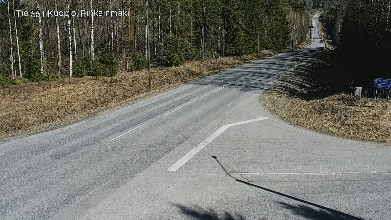 Weather Camera Image Väg 551 Kuopio, Pihkainmäki, Kuopio, Pohjois-Savo