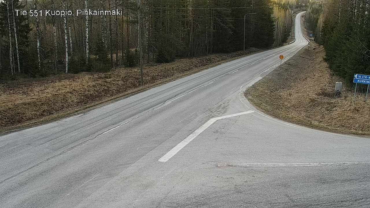 Weather Camera Image Väg 551 Kuopio, Pihkainmäki, Kuopio, Pohjois-Savo
