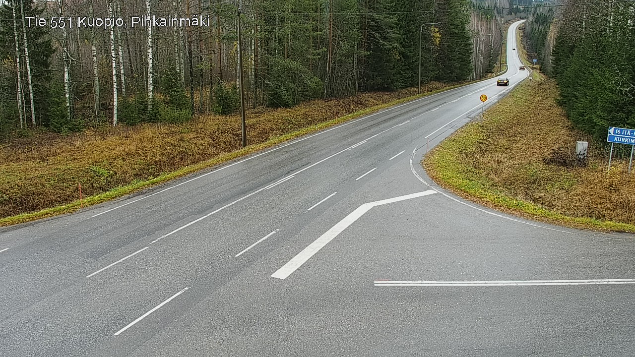 Weather Camera Image Väg 551 Kuopio, Pihkainmäki, Kuopio, Pohjois-Savo