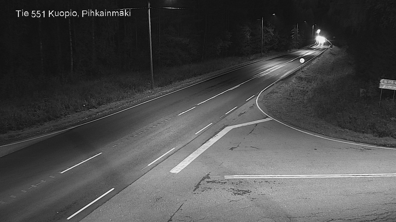 Weather Camera Image Road 551 Kuopio, Pihkainmäki, Kuopio, Pohjois-Savo