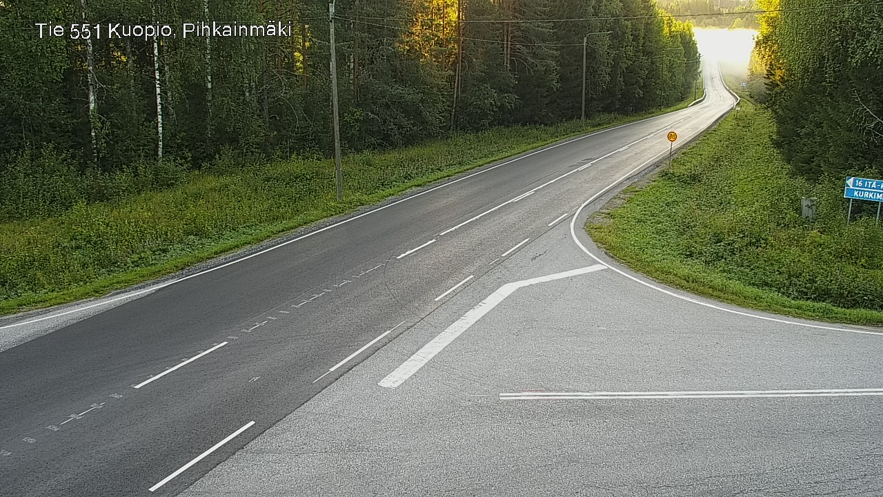Kelikamerat Kuva Tie 551 Kuopio, Pihkainmäki, Kuopio, Pohjois-Savo