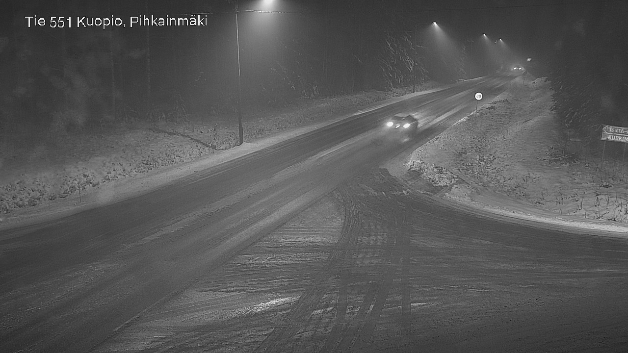Weather Camera Image Road 551 Kuopio, Pihkainmäki, Kuopio, Pohjois-Savo