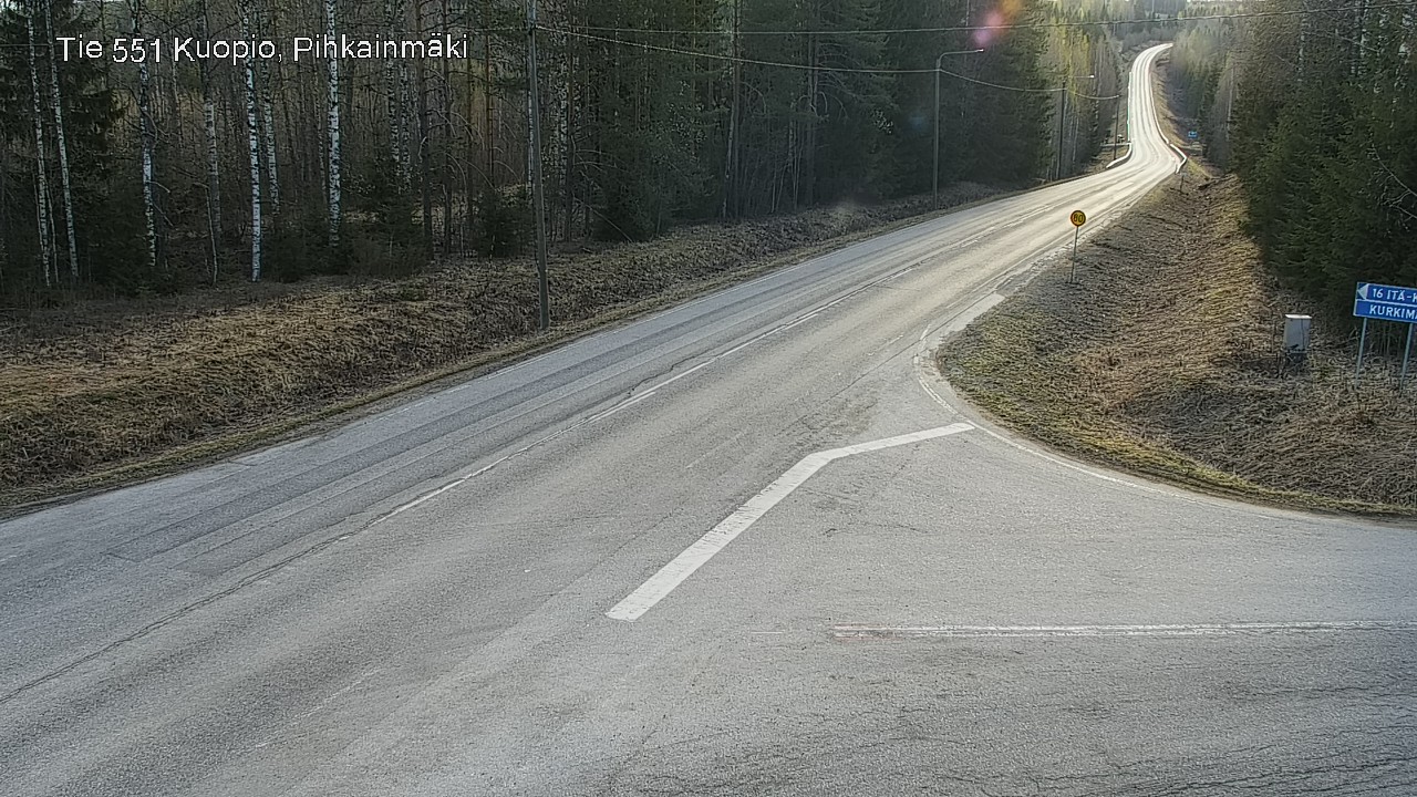 Weather Camera Image Väg 551 Kuopio, Pihkainmäki, Kuopio, Pohjois-Savo