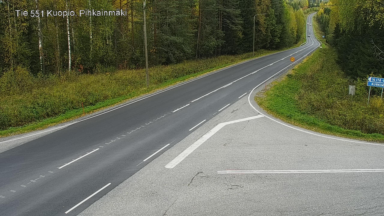 Weather Camera Image Väg 551 Kuopio, Pihkainmäki, Kuopio, Pohjois-Savo