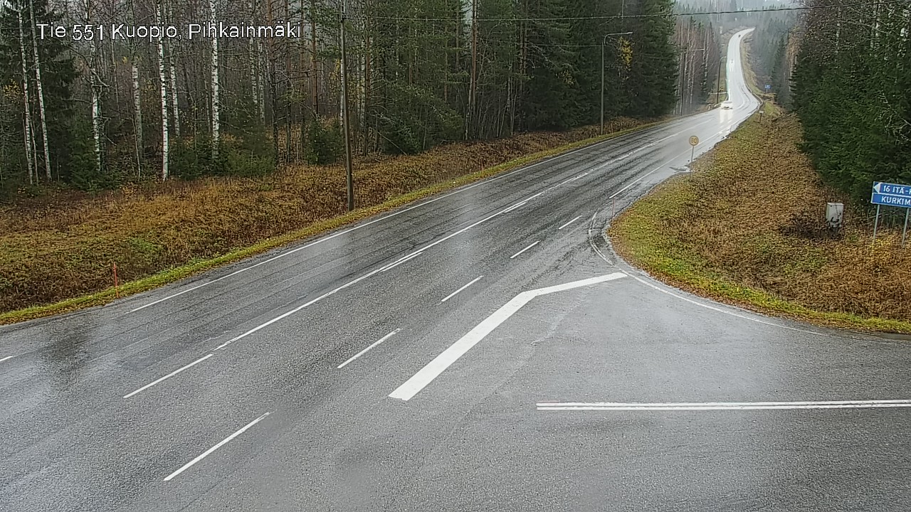 Weather Camera Image Väg 551 Kuopio, Pihkainmäki, Kuopio, Pohjois-Savo