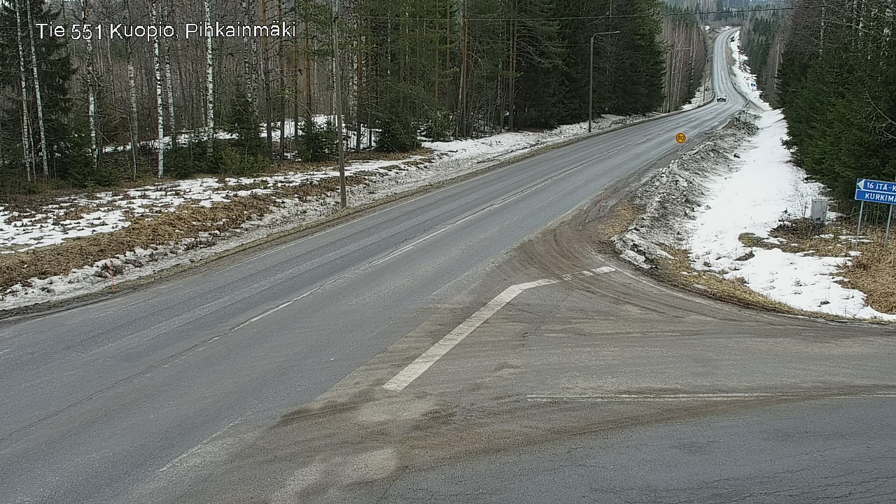 Weather Camera Image Road 551 Kuopio, Pihkainmäki, Kuopio, Pohjois-Savo