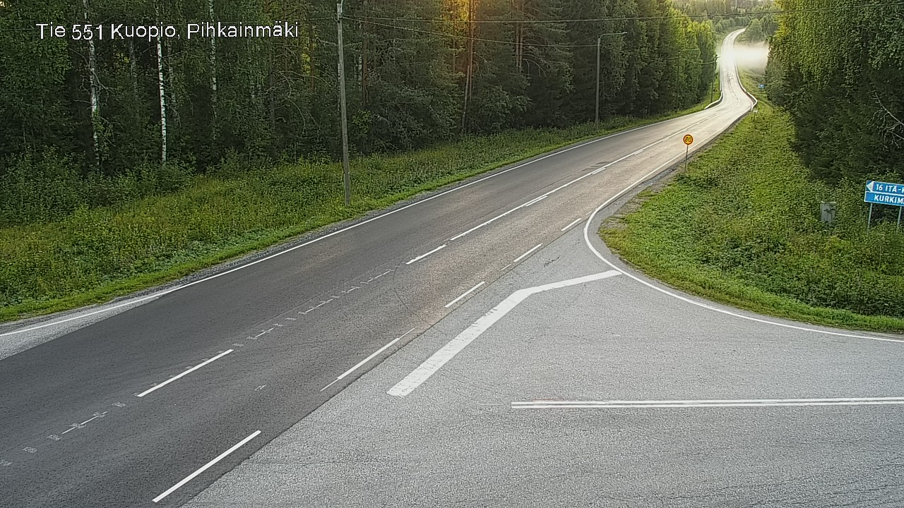 Kelikamerat Kuva Tie 551 Kuopio, Pihkainmäki, Kuopio, Pohjois-Savo