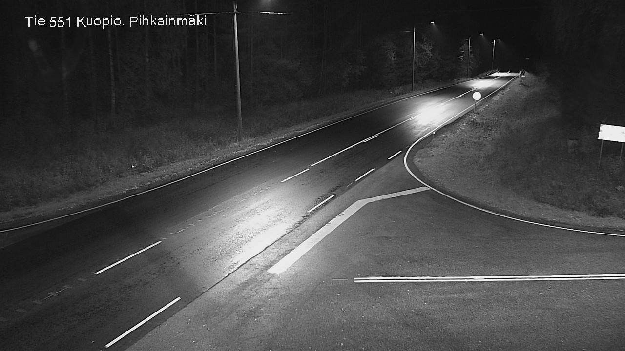 Weather Camera Image Road 551 Kuopio, Pihkainmäki, Kuopio, Pohjois-Savo