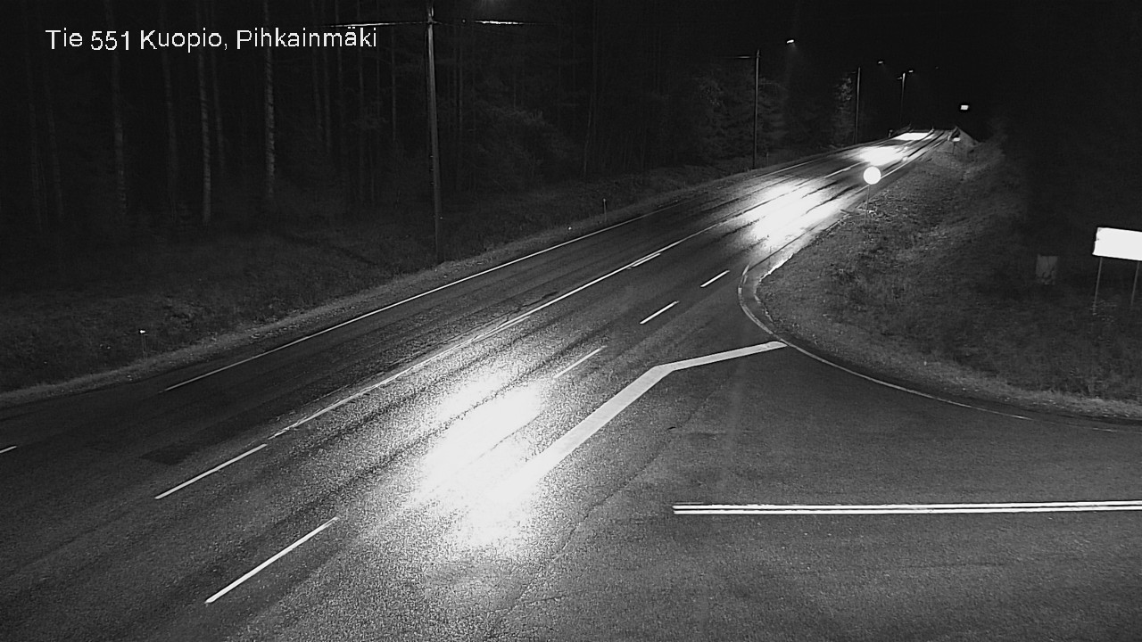 Weather Camera Image Väg 551 Kuopio, Pihkainmäki, Kuopio, Pohjois-Savo