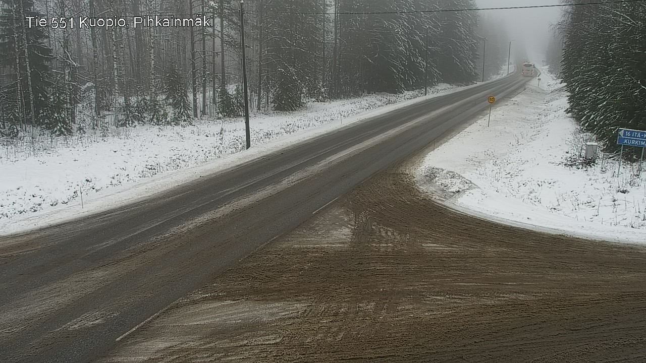 Weather Camera Image Road 551 Kuopio, Pihkainmäki, Kuopio, Pohjois-Savo