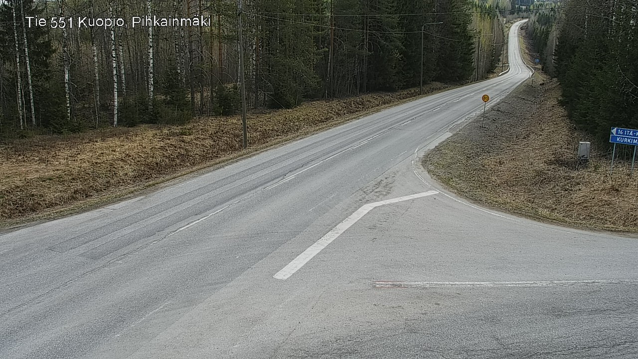 Weather Camera Image Road 551 Kuopio, Pihkainmäki, Kuopio, Pohjois-Savo