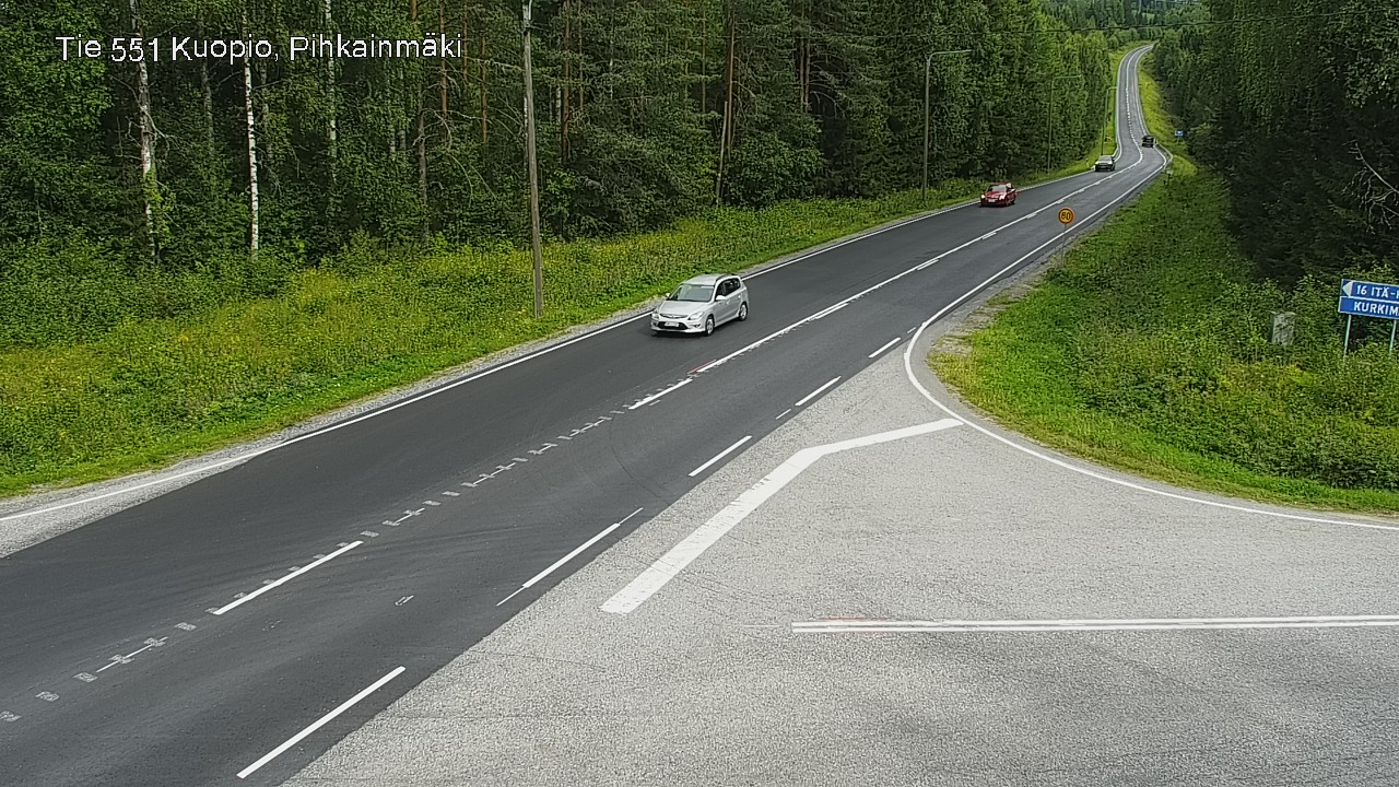 Weather Camera Image Road 551 Kuopio, Pihkainmäki, Kuopio, Pohjois-Savo