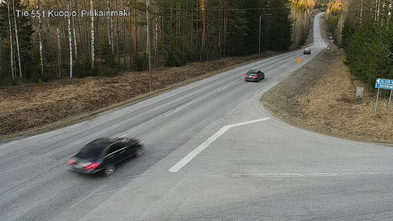 Weather Camera Image Väg 551 Kuopio, Pihkainmäki, Kuopio, Pohjois-Savo