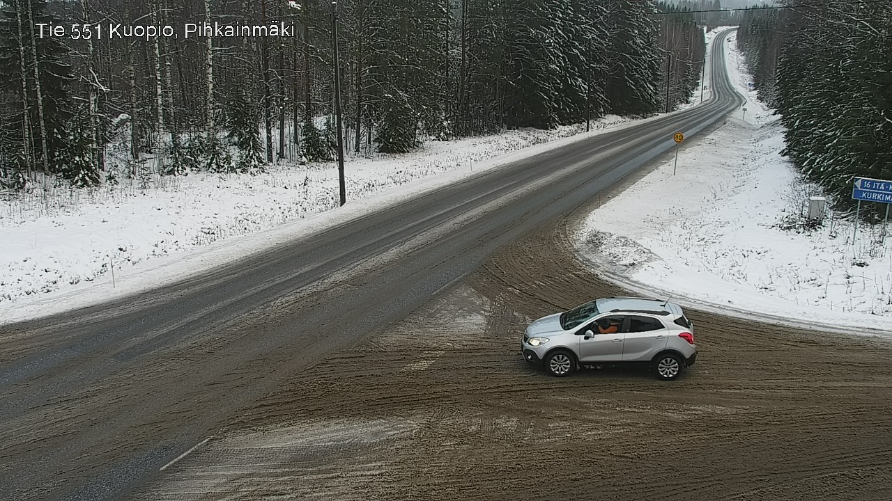 Weather Camera Image Road 551 Kuopio, Pihkainmäki, Kuopio, Pohjois-Savo