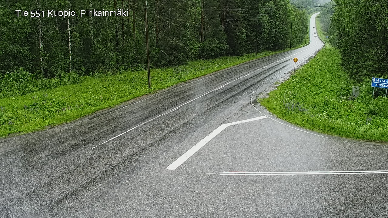 Weather Camera Image Väg 551 Kuopio, Pihkainmäki, Kuopio, Pohjois-Savo