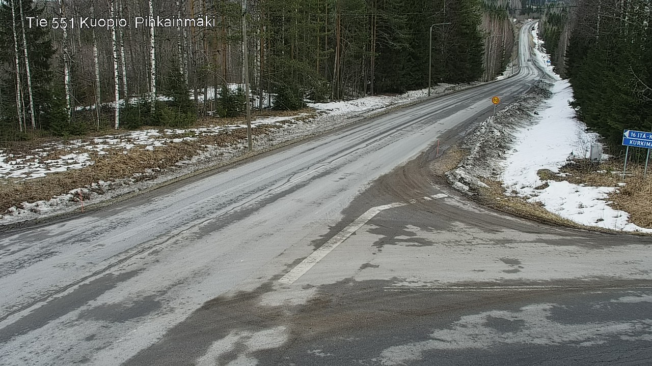 Weather Camera Image Road 551 Kuopio, Pihkainmäki, Kuopio, Pohjois-Savo
