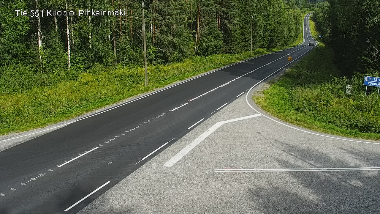 Weather Camera Image Road 551 Kuopio, Pihkainmäki, Kuopio, Pohjois-Savo