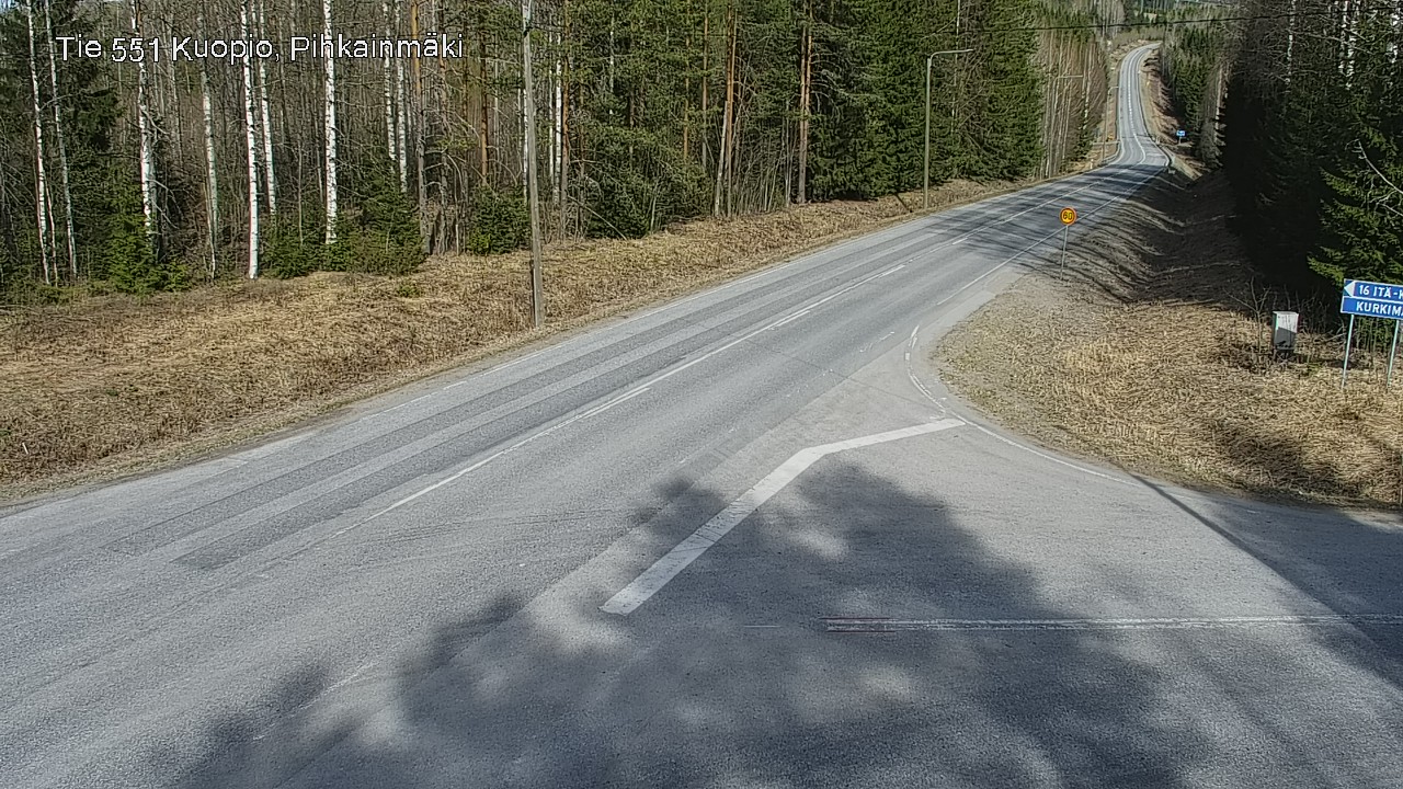Weather Camera Image Väg 551 Kuopio, Pihkainmäki, Kuopio, Pohjois-Savo