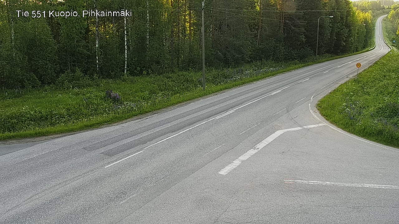 Kelikamerat Kuva Tie 551 Kuopio, Pihkainmäki, Kuopio, Pohjois-Savo
