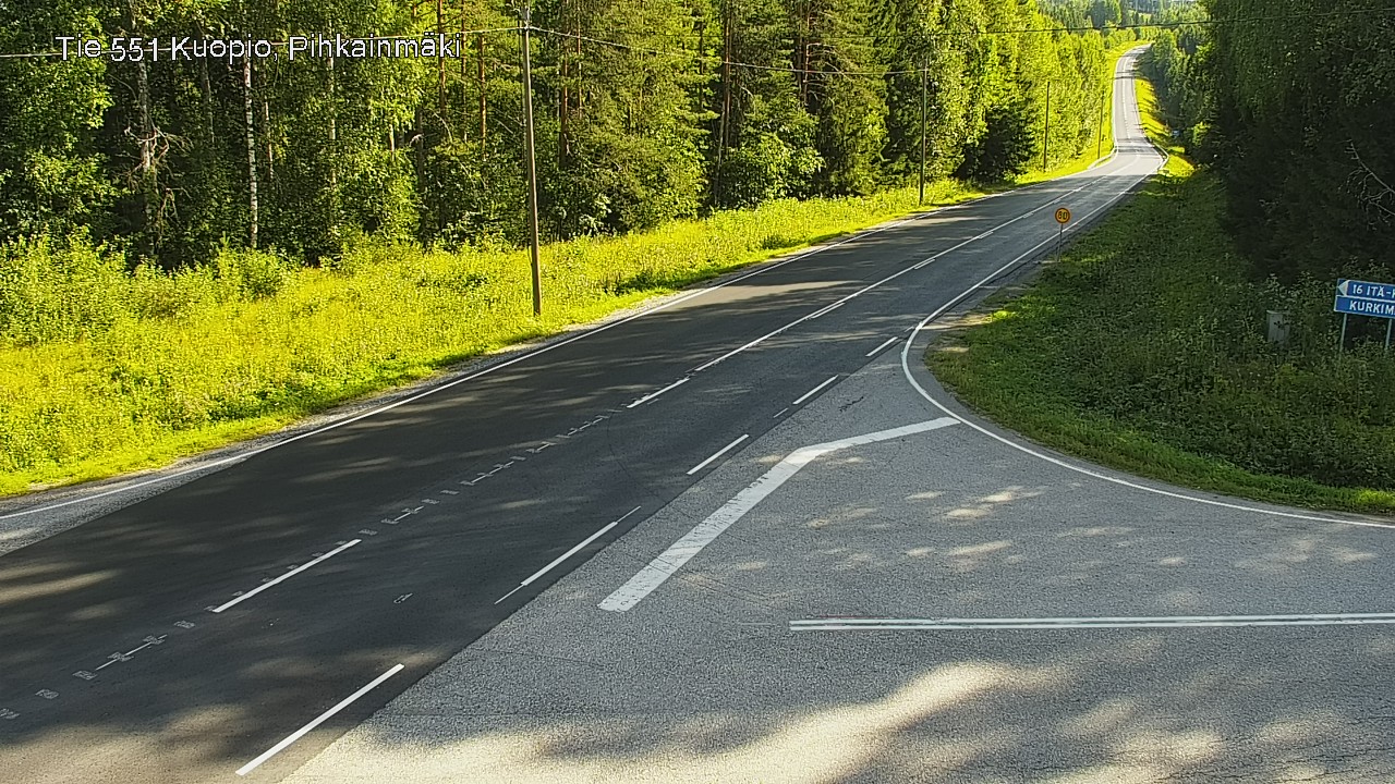 Kelikamerat Kuva Tie 551 Kuopio, Pihkainmäki, Kuopio, Pohjois-Savo
