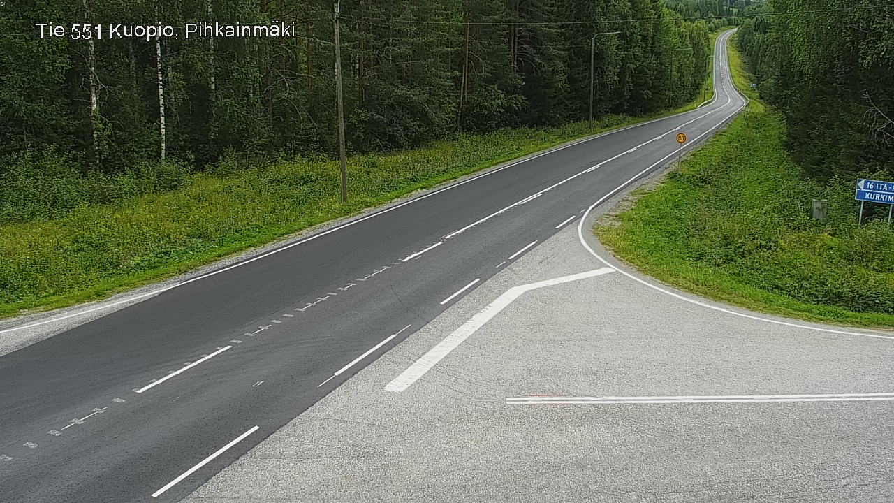 Weather Camera Image Väg 551 Kuopio, Pihkainmäki, Kuopio, Pohjois-Savo