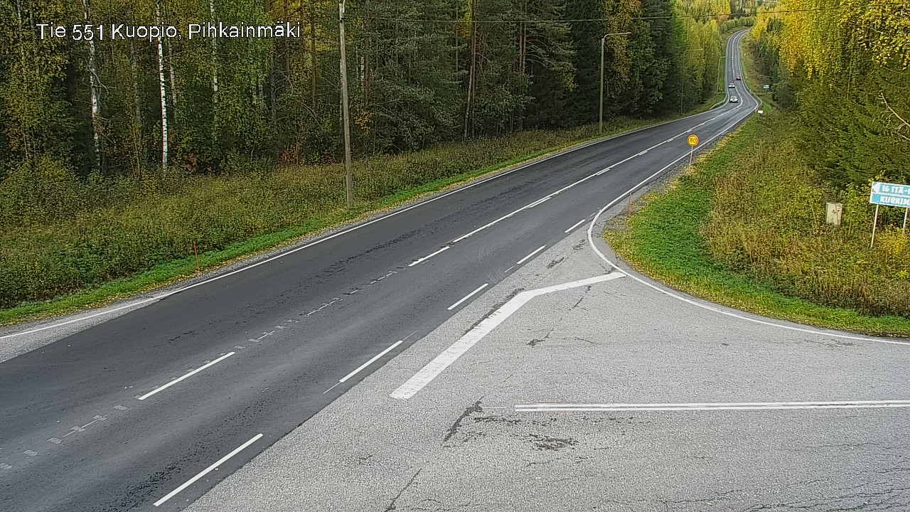 Weather Camera Image Road 551 Kuopio, Pihkainmäki, Kuopio, Pohjois-Savo