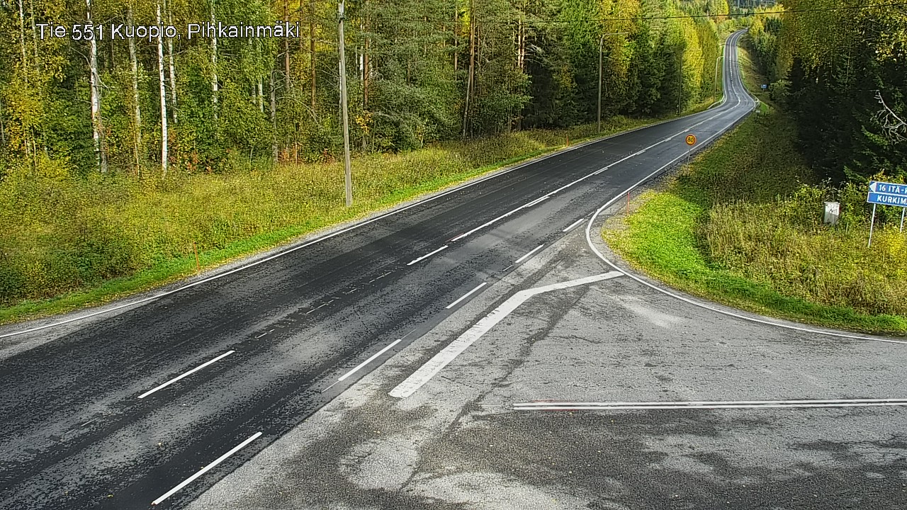 Weather Camera Image Road 551 Kuopio, Pihkainmäki, Kuopio, Pohjois-Savo