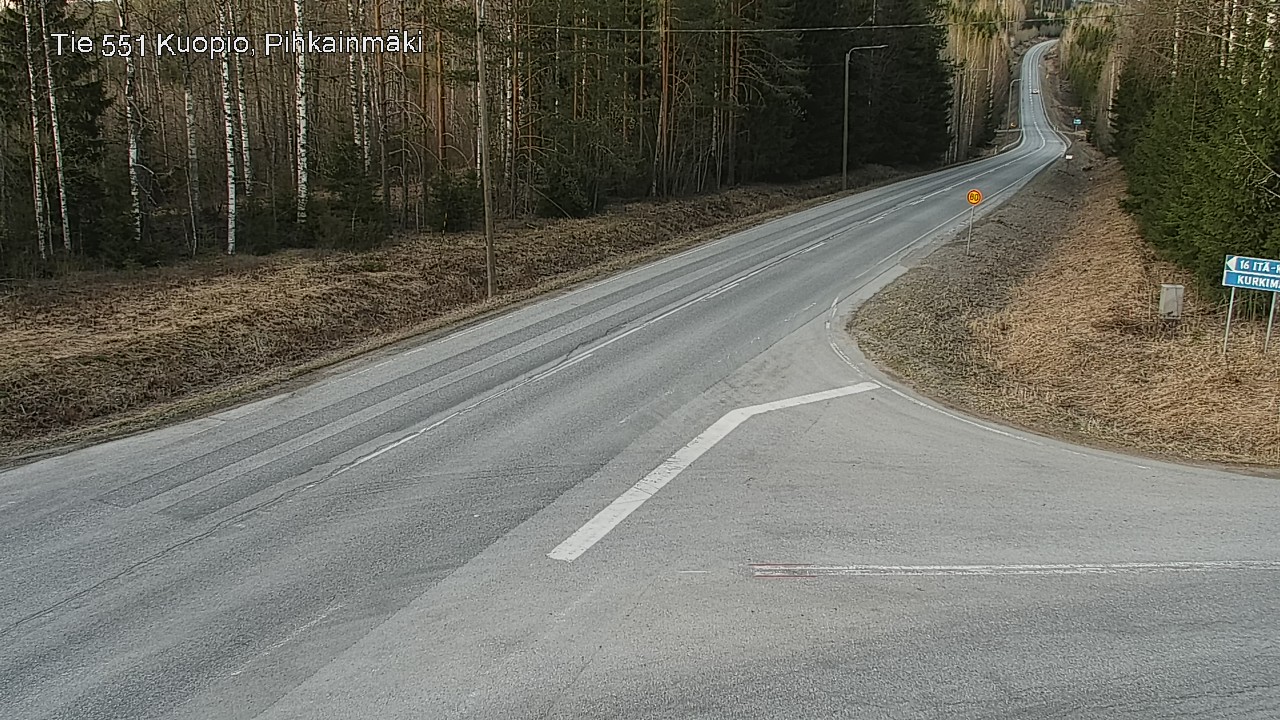 Weather Camera Image Väg 551 Kuopio, Pihkainmäki, Kuopio, Pohjois-Savo