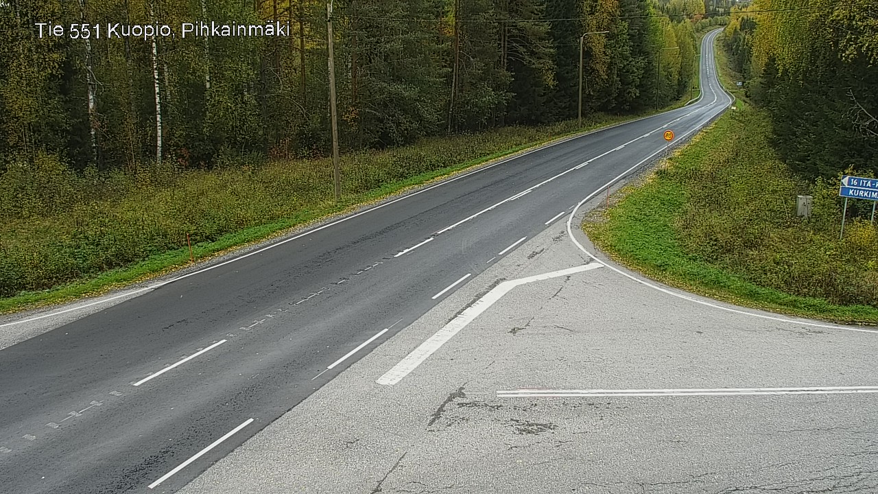 Weather Camera Image Road 551 Kuopio, Pihkainmäki, Kuopio, Pohjois-Savo