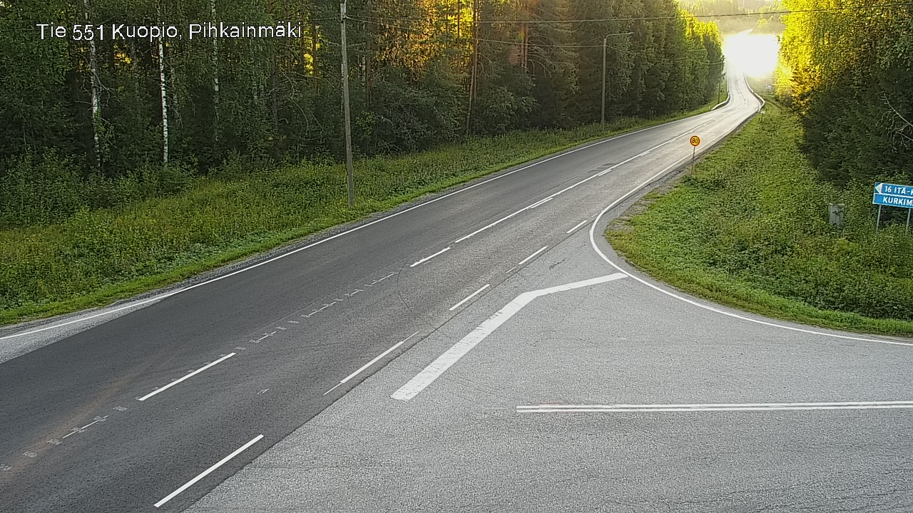 Kelikamerat Kuva Tie 551 Kuopio, Pihkainmäki, Kuopio, Pohjois-Savo