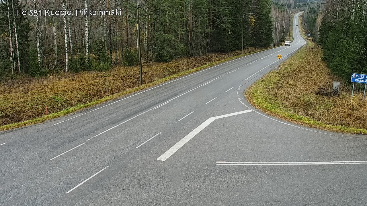 Weather Camera Image Väg 551 Kuopio, Pihkainmäki, Kuopio, Pohjois-Savo