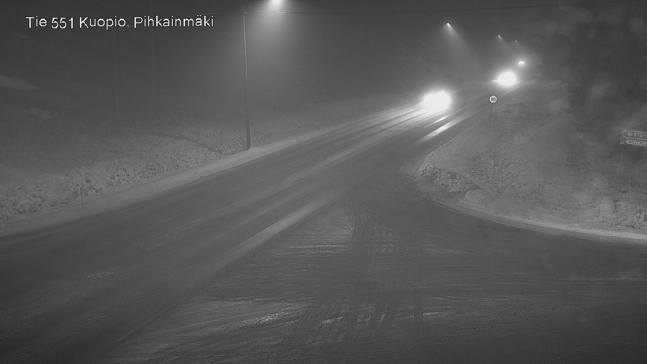 Weather Camera Image Road 551 Kuopio, Pihkainmäki, Kuopio, Pohjois-Savo