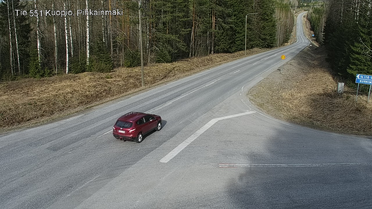 Weather Camera Image Väg 551 Kuopio, Pihkainmäki, Kuopio, Pohjois-Savo