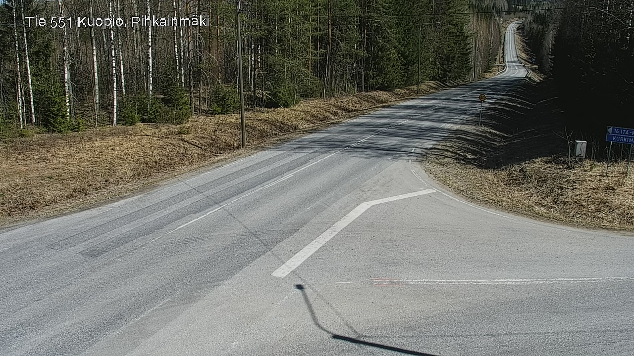 Weather Camera Image Väg 551 Kuopio, Pihkainmäki, Kuopio, Pohjois-Savo