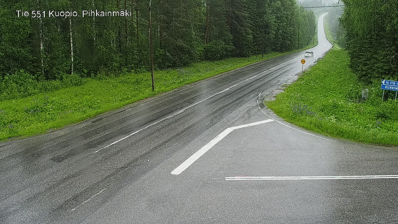 Weather Camera Image Väg 551 Kuopio, Pihkainmäki, Kuopio, Pohjois-Savo