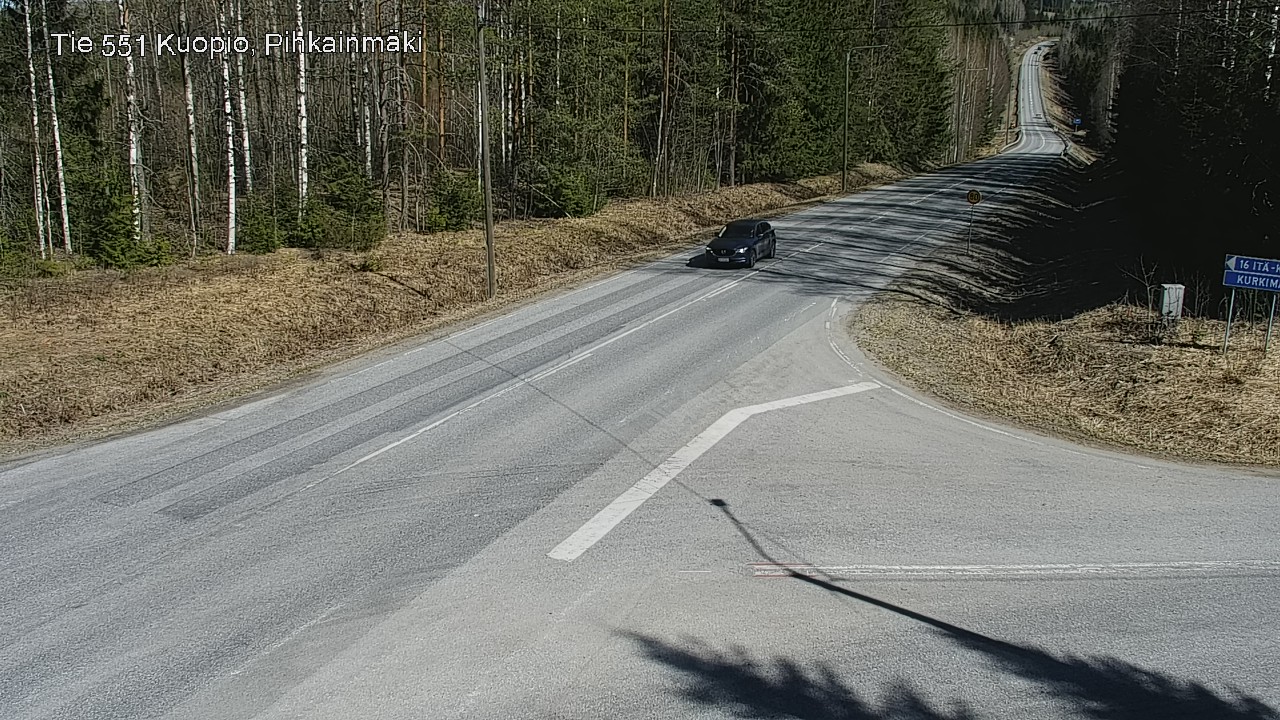 Weather Camera Image Väg 551 Kuopio, Pihkainmäki, Kuopio, Pohjois-Savo
