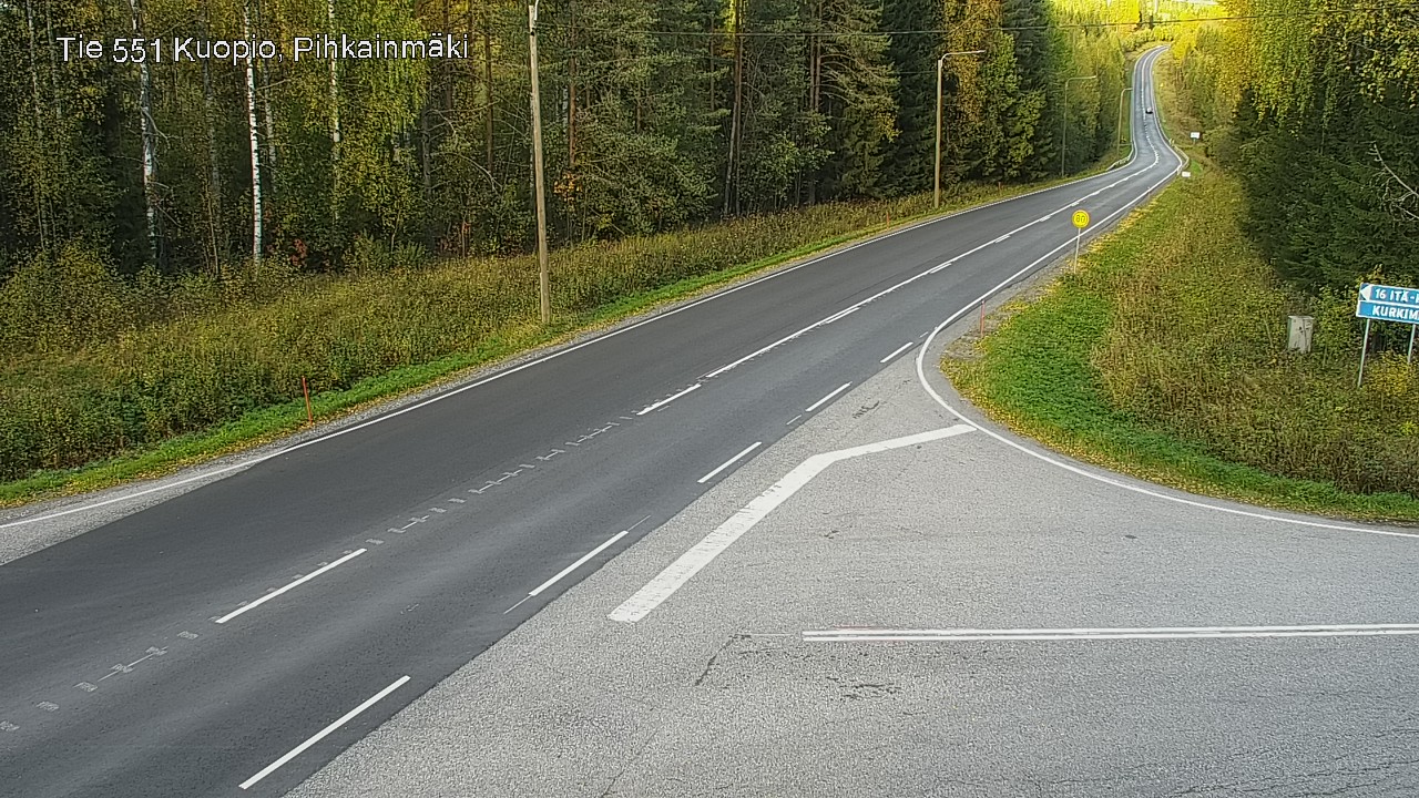 Weather Camera Image Väg 551 Kuopio, Pihkainmäki, Kuopio, Pohjois-Savo