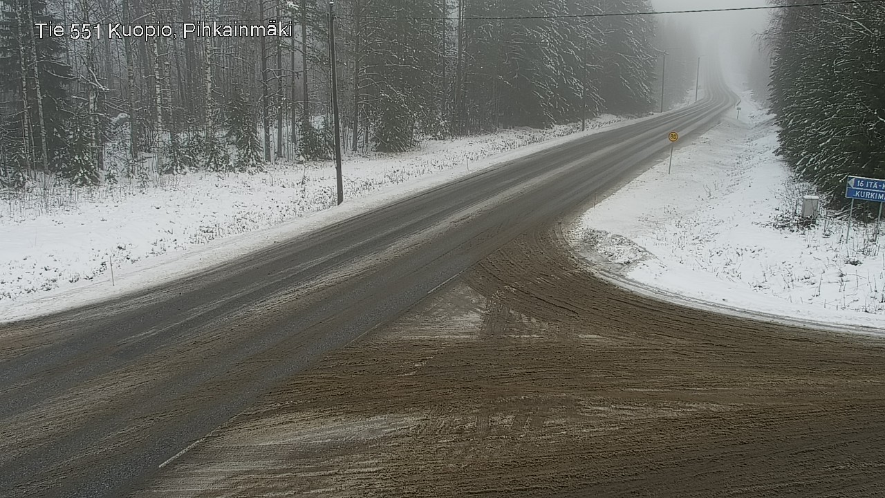 Weather Camera Image Road 551 Kuopio, Pihkainmäki, Kuopio, Pohjois-Savo