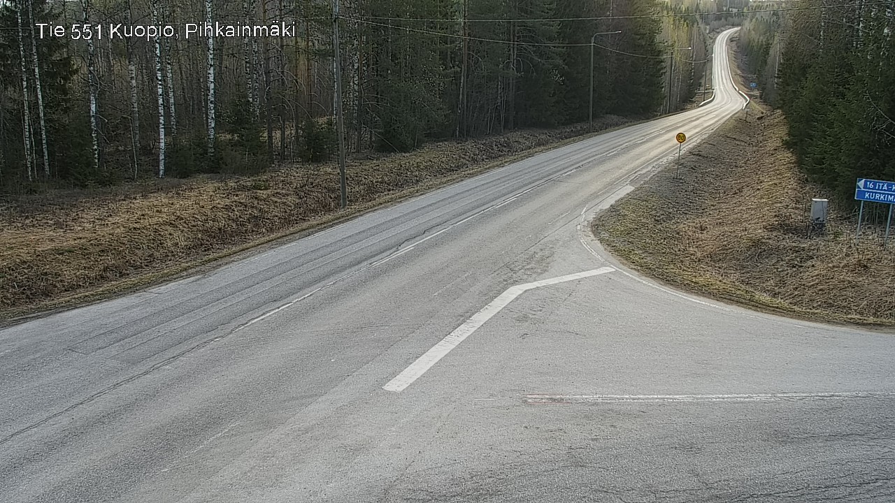 Weather Camera Image Väg 551 Kuopio, Pihkainmäki, Kuopio, Pohjois-Savo