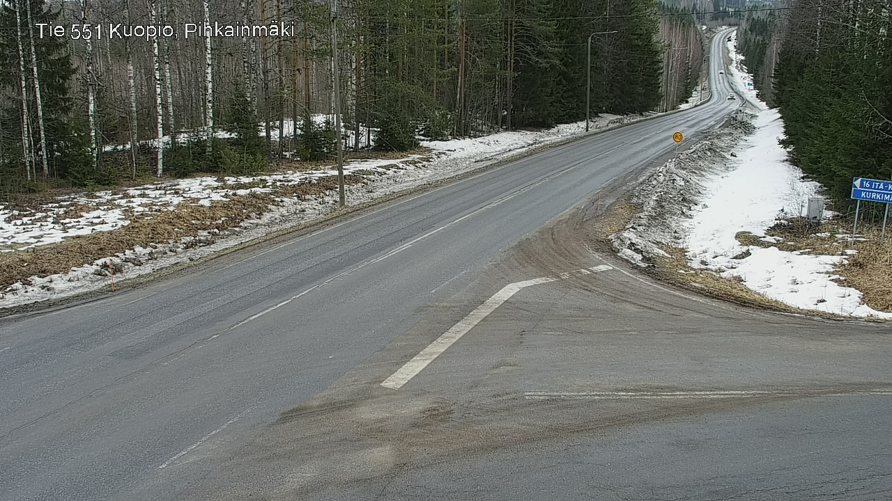Weather Camera Image Road 551 Kuopio, Pihkainmäki, Kuopio, Pohjois-Savo