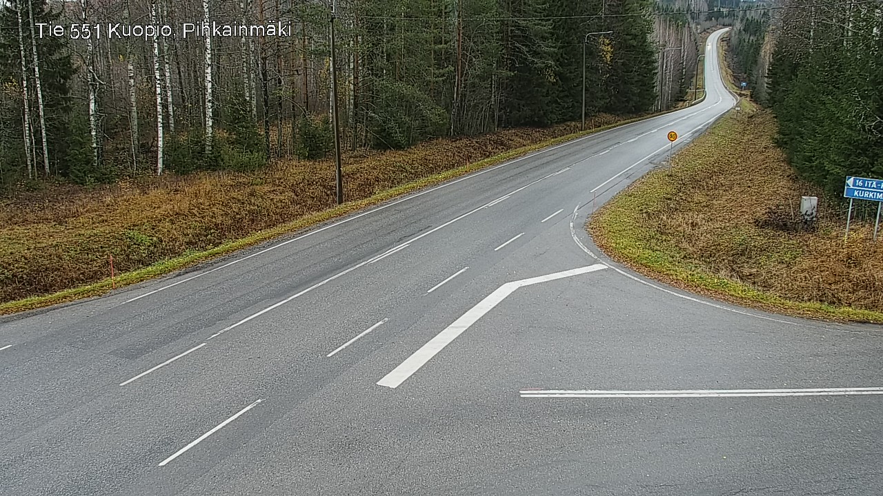 Weather Camera Image Väg 551 Kuopio, Pihkainmäki, Kuopio, Pohjois-Savo