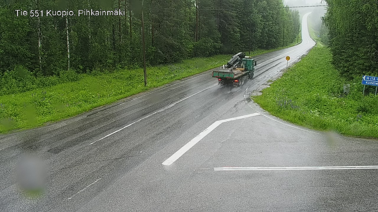 Weather Camera Image Väg 551 Kuopio, Pihkainmäki, Kuopio, Pohjois-Savo