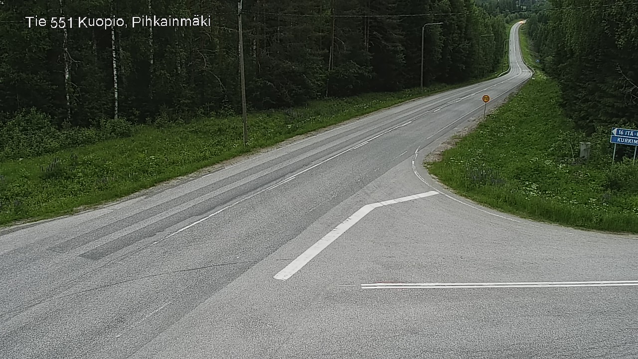 Kelikamerat Kuva Tie 551 Kuopio, Pihkainmäki, Kuopio, Pohjois-Savo