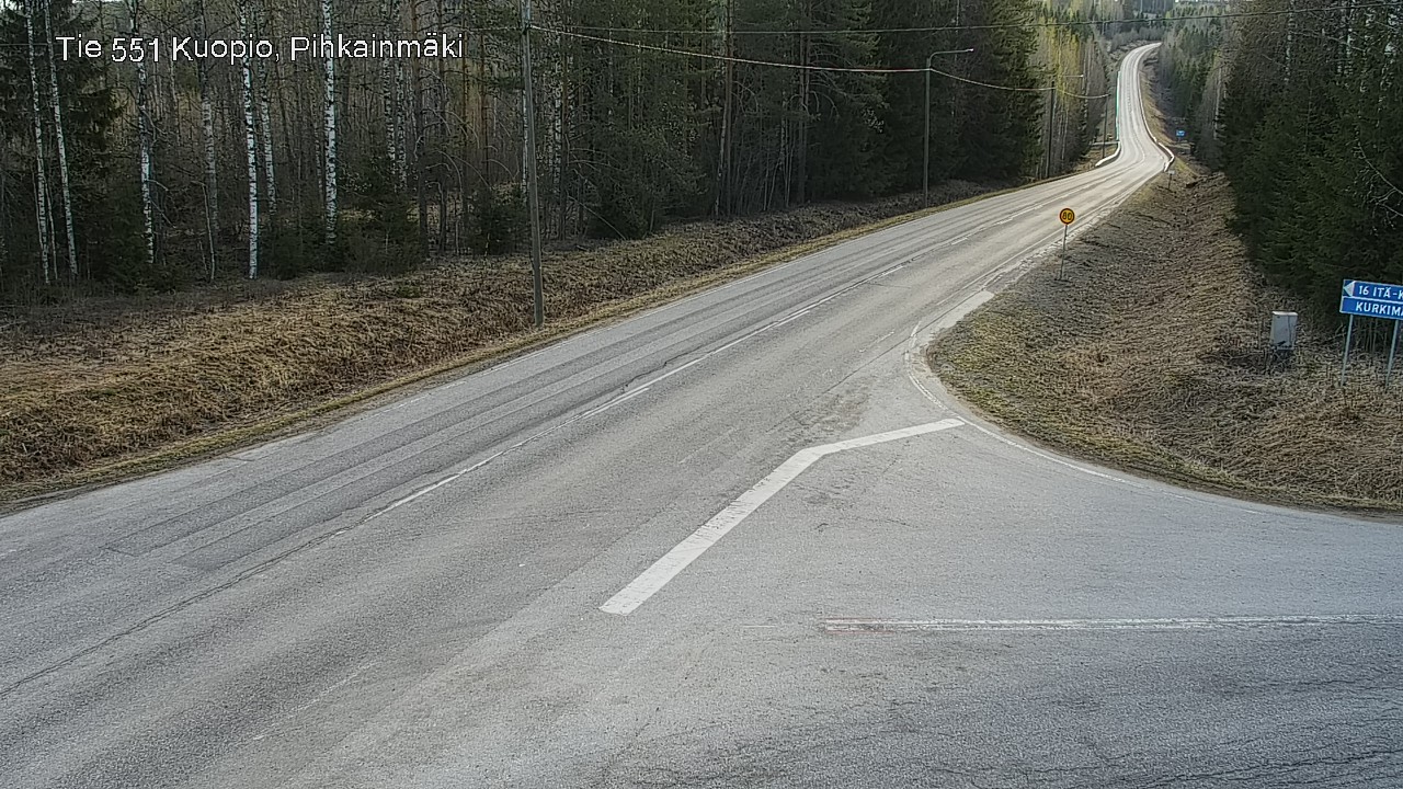 Weather Camera Image Road 551 Kuopio, Pihkainmäki, Kuopio, Pohjois-Savo