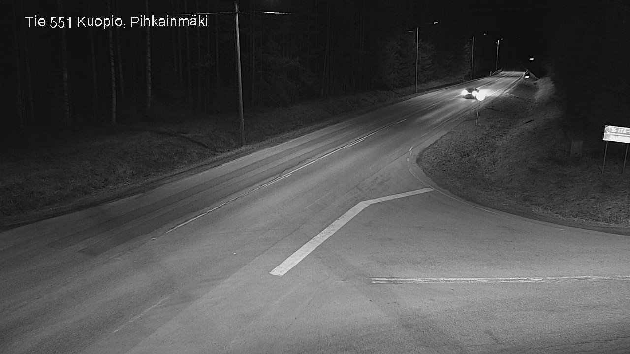 Weather Camera Image Väg 551 Kuopio, Pihkainmäki, Kuopio, Pohjois-Savo