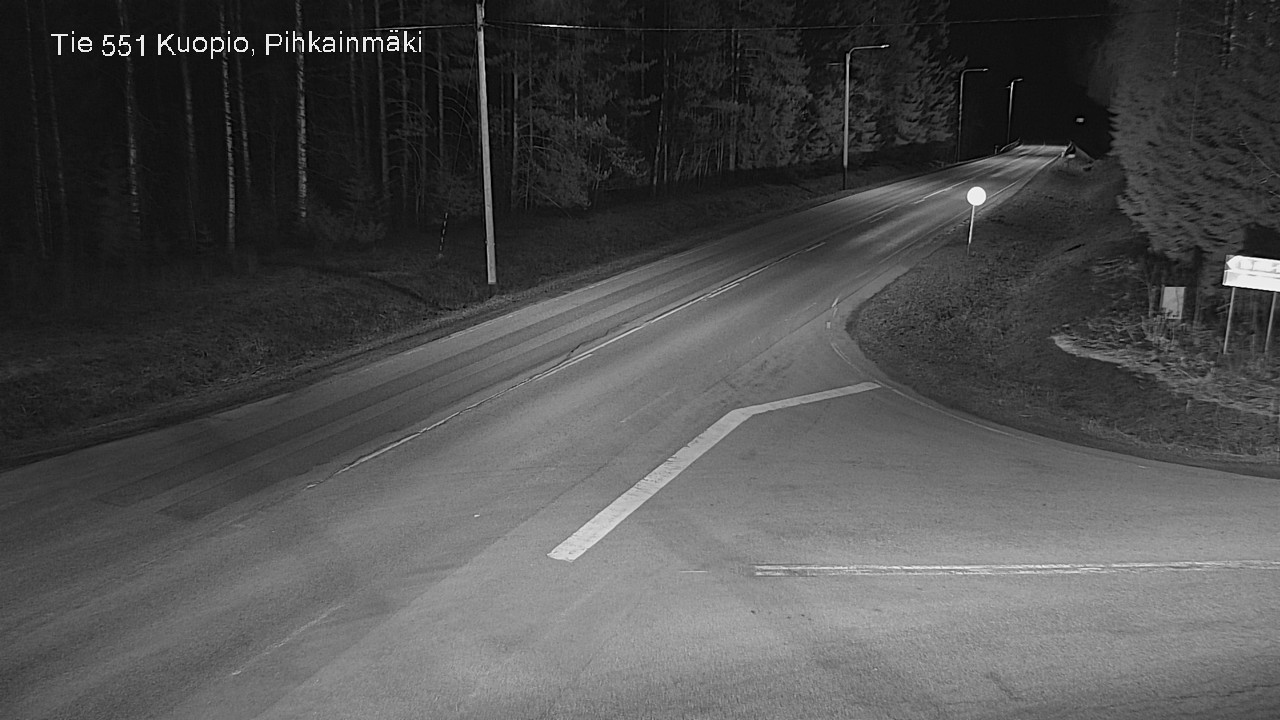 Weather Camera Image Väg 551 Kuopio, Pihkainmäki, Kuopio, Pohjois-Savo