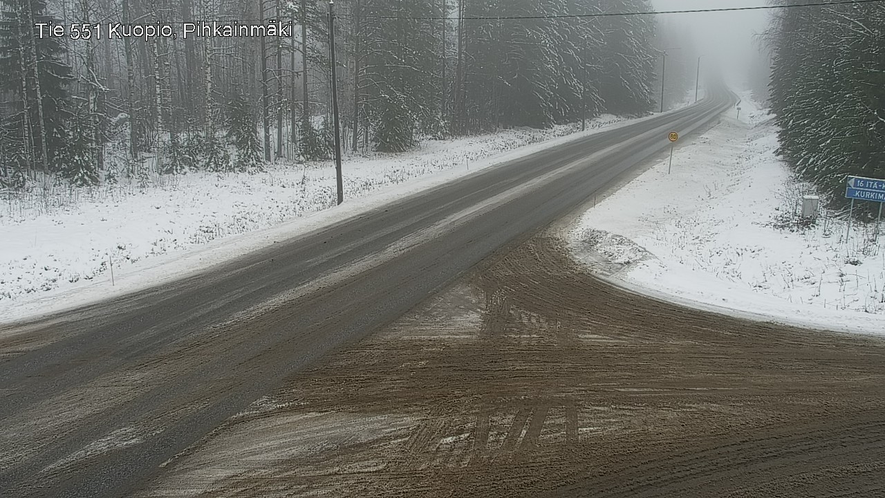 Weather Camera Image Road 551 Kuopio, Pihkainmäki, Kuopio, Pohjois-Savo