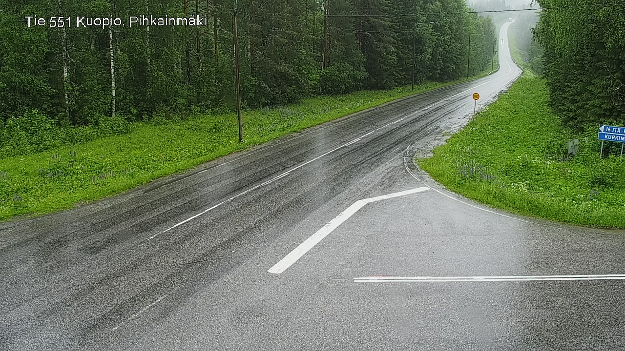 Weather Camera Image Väg 551 Kuopio, Pihkainmäki, Kuopio, Pohjois-Savo