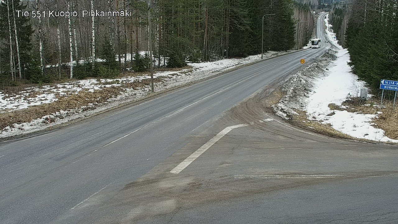 Weather Camera Image Road 551 Kuopio, Pihkainmäki, Kuopio, Pohjois-Savo